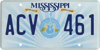 MS license plate ACV461