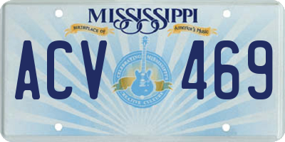 MS license plate ACV469