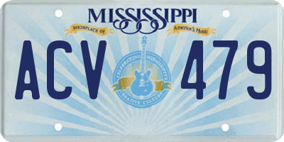 MS license plate ACV479