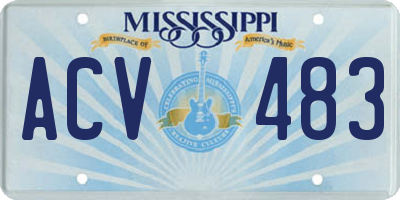 MS license plate ACV483