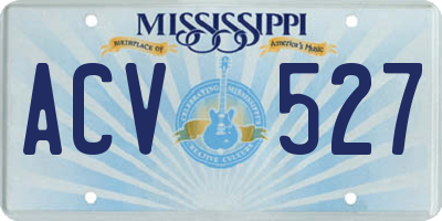 MS license plate ACV527