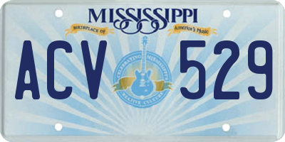 MS license plate ACV529