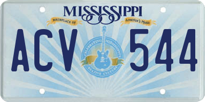 MS license plate ACV544