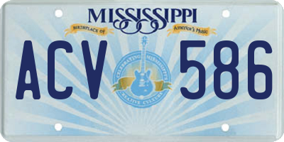 MS license plate ACV586