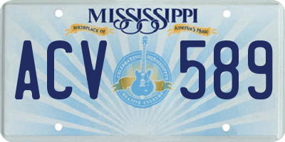 MS license plate ACV589