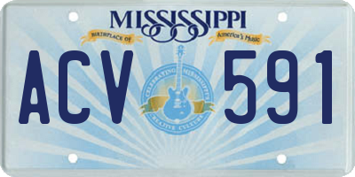 MS license plate ACV591