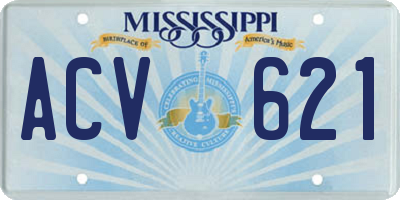 MS license plate ACV621