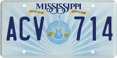 MS license plate ACV714