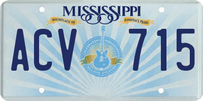 MS license plate ACV715
