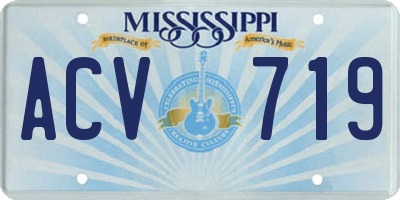 MS license plate ACV719
