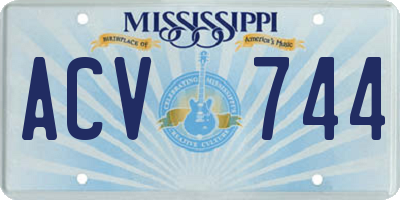 MS license plate ACV744