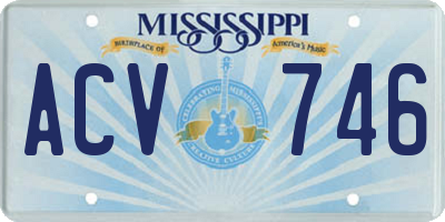 MS license plate ACV746