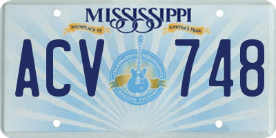 MS license plate ACV748