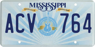 MS license plate ACV764