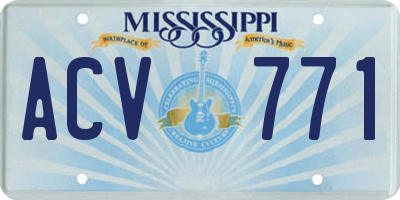 MS license plate ACV771
