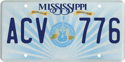 MS license plate ACV776