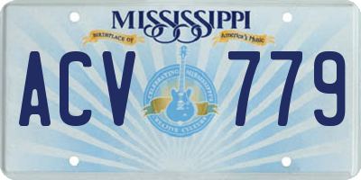 MS license plate ACV779
