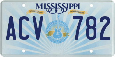 MS license plate ACV782
