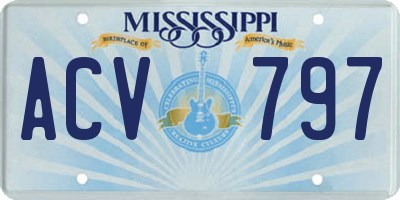 MS license plate ACV797