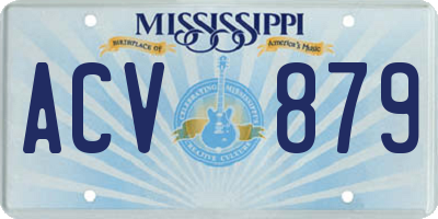 MS license plate ACV879