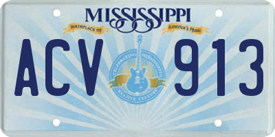 MS license plate ACV913