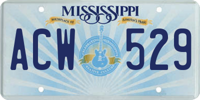 MS license plate ACW529