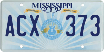 MS license plate ACX373