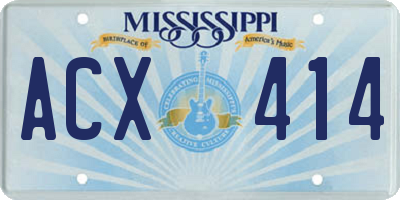 MS license plate ACX414
