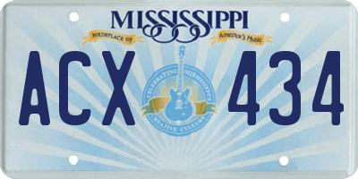 MS license plate ACX434