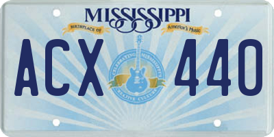 MS license plate ACX440