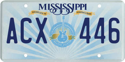 MS license plate ACX446