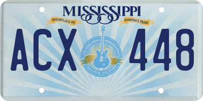 MS license plate ACX448