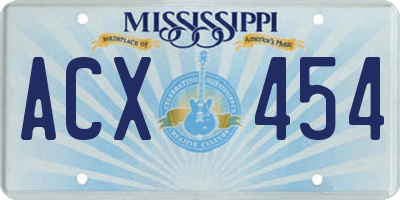 MS license plate ACX454