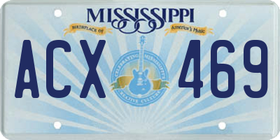 MS license plate ACX469