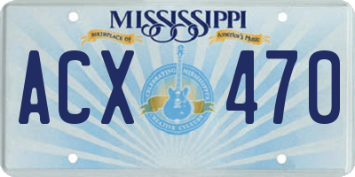 MS license plate ACX470