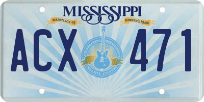 MS license plate ACX471