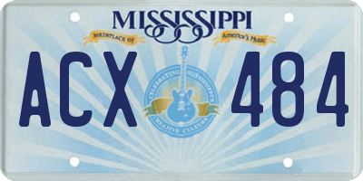 MS license plate ACX484