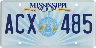 MS license plate ACX485