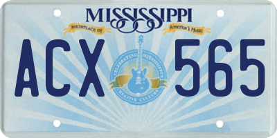 MS license plate ACX565