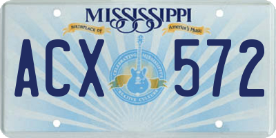 MS license plate ACX572