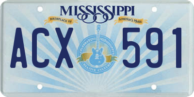 MS license plate ACX591