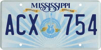 MS license plate ACX754