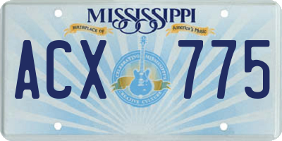 MS license plate ACX775