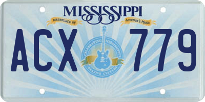 MS license plate ACX779
