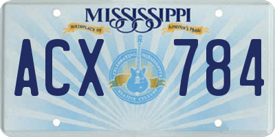 MS license plate ACX784