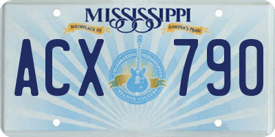 MS license plate ACX790