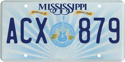 MS license plate ACX879