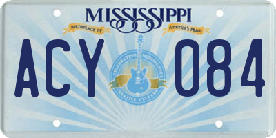 MS license plate ACY084