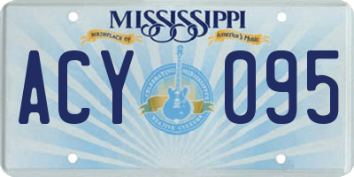 MS license plate ACY095