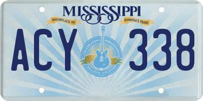 MS license plate ACY338
